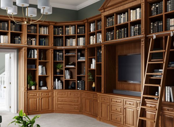 Fitted bookshelves