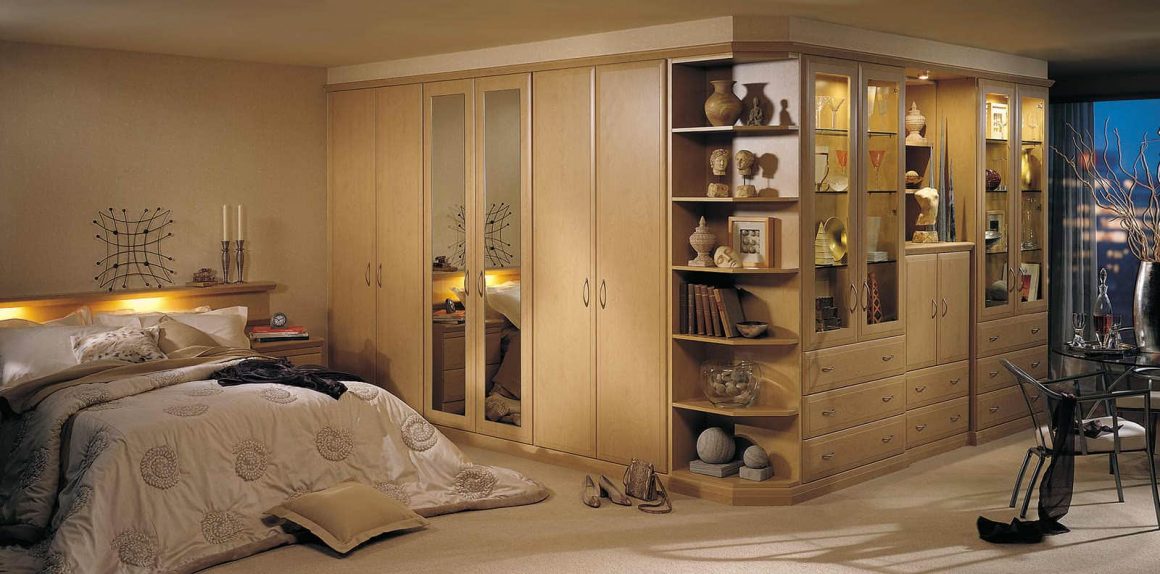 Alto Contemporary Fitted Bedroom In Beech Wood Finish Strachan