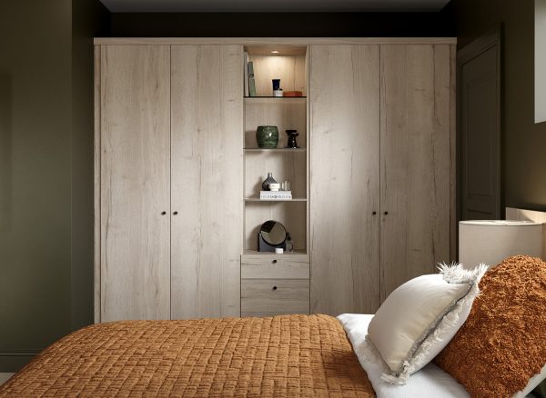 Solid oak fitted wardrobes