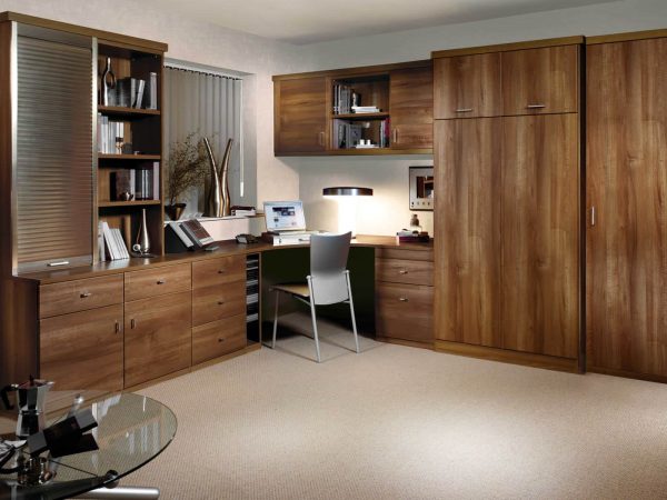 Fitted study bedroom in Uno Walnut